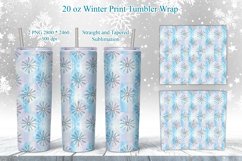 Snowflakes Winter Tumbler Sublimation BUNDLE PNG Product Image 4
