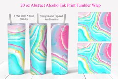 20 oz Abstract Alcohol Ink Tumbler Sublimation Design PNG Product Image 1