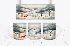 Christmas Deer Sublimation Mug Wrap Product Image 1