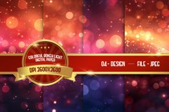 Colorful Bokeh Light Digital Paper Product Image 1