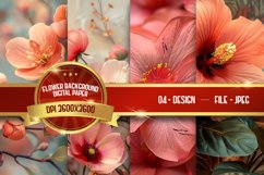 Flower Background Digital Paper Product Image 1