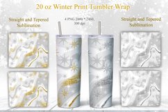 Snowflakes Winter Tumbler Sublimation BUNDLE PNG Product Image 7