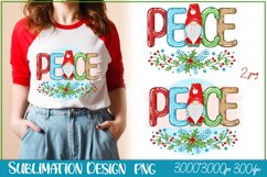 Merry Christmas Gnomes Sublimation, Peace Love Sublimation Product Image 1