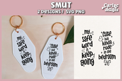 Smut Motel Keychain SVG, Book Lover Keychain Design Product Image 1