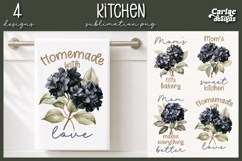 Cute Mom Kitchen Towel Sublimation, Hydrangeas Kitchen Towel Product Image 1