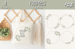 Floral Frame Clipart, Frame Sublimation Designs Product Image 1