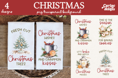 Christmas Kitchen Towel Sublimation, Farmhouse Kitchen Towel Product Image 1