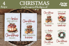 Christmas Kitchen Towel Sublimation, Farmhouse Kitchen Towel Product Image 1