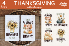 Thanksgiving Kitchen Towel Sublimation Bundle Product Image 3
