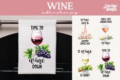 Kitchen Towel Sublimation, Wine Kitchen Towel Sublimation Product Image 1