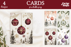 Christmas Cards, Merry Christmas Printable Cards Product Image 1