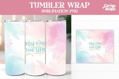 Tumbler Sublimation Wrap, Motivational Tumbler Wrap Product Image 1