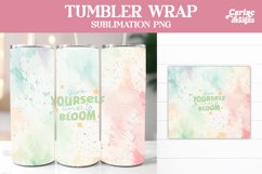 Tumbler Sublimation Wrap, Motivational Tumbler Wrap Product Image 1