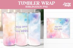 Tumbler Sublimation Wrap, Motivational Tumbler Wrap Product Image 1