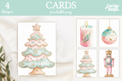 Christmas Cards, Merry Christmas Printable Cards Product Image 1