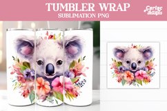 Koala Tumbler Sublimation Wrap Product Image 1