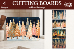 Christmas Cutting Board Sublimation Desins Product Image 1
