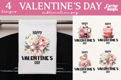 Kitchen Towel Sublimation, Valetines Day Sublimation Product Image 1