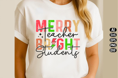 Merry Teacher Bright Students Svg Design Product Image 3