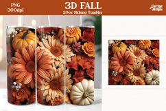 3d Tumbler Sublimation Wrap Bundle | 3d Pumpkins Sublimation Product Image 3