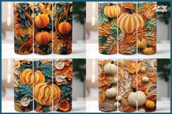 3d Tumbler Sublimation Wrap Bundle | 3d Pumpkins Sublimation Product Image 4