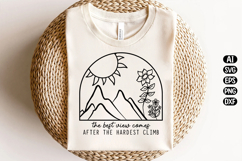 The Best View Comes After The Hardest Climb Svg Design Product Image 2
