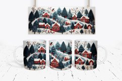 Christmas Deer Sublimation Mug Wrap Product Image 1
