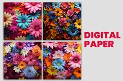 Flower Pattern digital paper Product Image 2