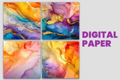Colorful marble texture digital paper Product Image 2