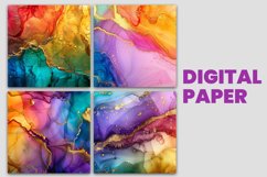 Colorful marble texture digital paper Product Image 2