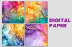 Colorful marble texture digital paper Product Image 2
