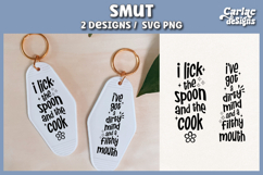 Smut Motel Keychain SVG, Book Lover Keychain Design Product Image 1