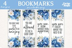 Inspirational Bookmarks, Floral Printable Bookmarks Product Image 1