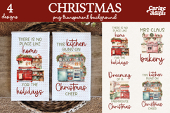 Christmas Kitchen Towel Sublimation, Farmhouse Kitchen Towel Product Image 1