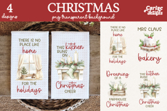 Christmas Kitchen Towel Sublimation, Farmhouse Kitchen Towel Product Image 1