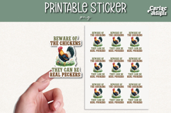 Funny Chicken Printable Sticker Sheet Bundle Product Image 3