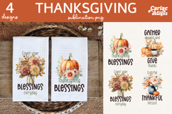 Thanksgiving Kitchen Towel Sublimation Bundle Product Image 4