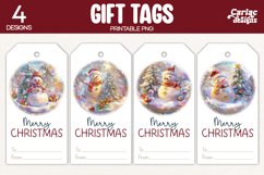 Christmas Gift Tags, Merry Christmas Printable Tags Product Image 1