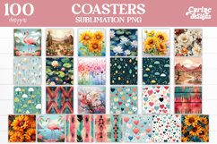 Square Coaster Sublimation Bundle, Sublimation Designs Product Image 7