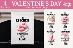 Kitchen Towel Sublimation, Valetines Day Sublimation Product Image 1