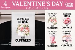 Kitchen Towel Sublimation, Valetines Day Sublimation Product Image 1