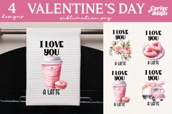 Kitchen Towel Sublimation, Valetines Day Sublimation Product Image 1