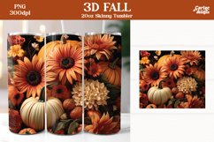 3d Tumbler Sublimation Wrap Bundle | 3d Pumpkins Sublimation Product Image 4