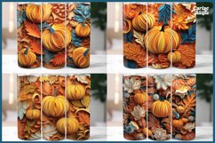 3d Tumbler Sublimation Wrap Bundle | 3d Pumpkins Sublimation Product Image 2