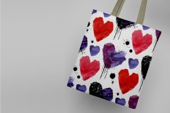 Watercolor Heart Seamless Digital Paper Product Image 3