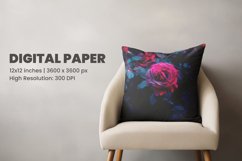 Dark Flower Background Digital Paper Product Image 2