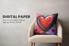 Watercolor Heart Seamless Digital Paper Product Image 3