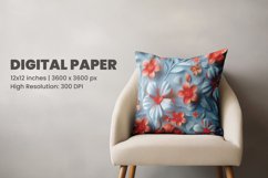 3D Flower And Heart Digital Paper Product Image 2