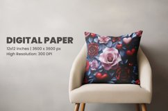 3D Flower And Heart Digital Paper Product Image 2