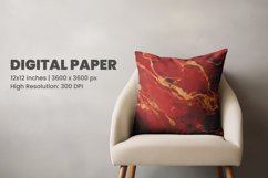 Red And Gold Marble Digital Paper Product Image 3
